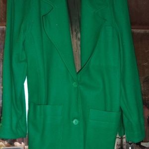 Robert Haik Emerald Green Wool Blazer  36